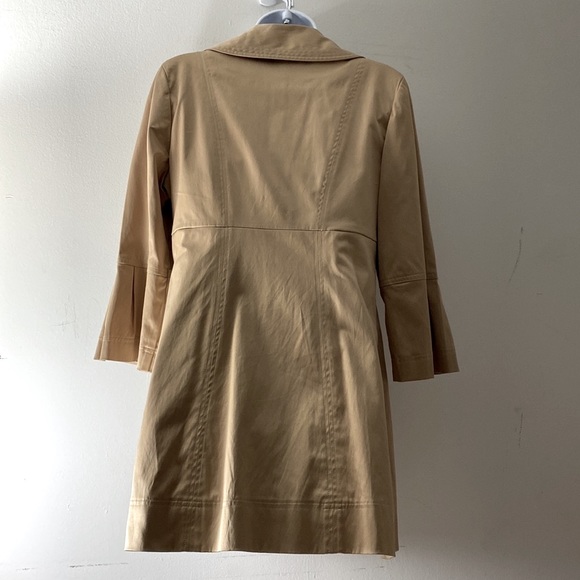 Vintage Y2K Satin Bell Sleeve Trench Jacket - Picture 2 of 16